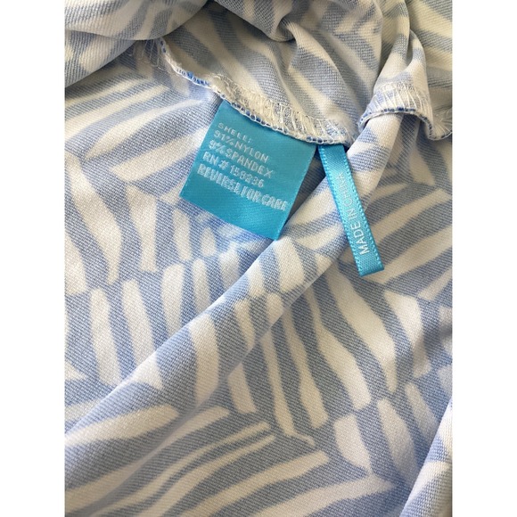 J.McLaughlin Women's Maxi Dress Blue White Zebra‎ Print Sleeveless Size S - Picture 6 of 6